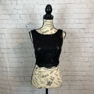 Jodi Kristopher Sequin Cropped Top size 3